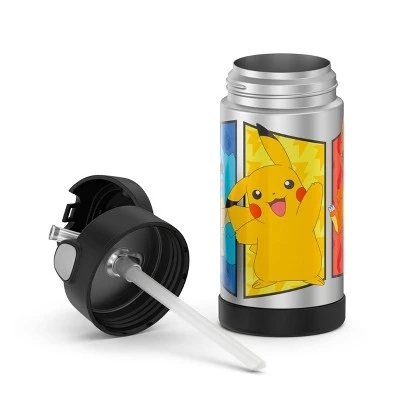 Thermos 12oz FUNtainer Water Bottle with Bail Handle - Black Pokémon 6 Thermos 12oz FUNtainer Water Bottle with Bail Handle - Black Pokémon - Image 4