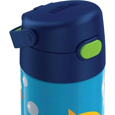 Nickelodeon Thermos 12oz FUNtainer Water Bottle with Bail Handle - Navy Baby Shark 4 Nickelodeon Thermos 12oz FUNtainer Water Bottle with Bail Handle - Navy Baby Shark - Image 2