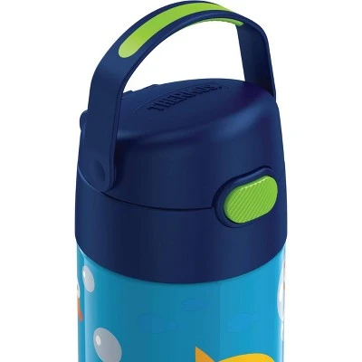 Nickelodeon Thermos 12oz FUNtainer Water Bottle with Bail Handle - Navy Baby Shark 5 Nickelodeon Thermos 12oz FUNtainer Water Bottle with Bail Handle - Navy Baby Shark - Image 3