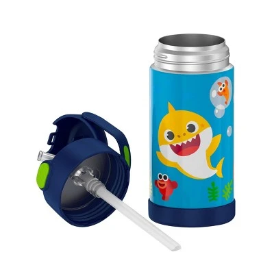 Nickelodeon Thermos 12oz FUNtainer Water Bottle with Bail Handle - Navy Baby Shark 7 Nickelodeon Thermos 12oz FUNtainer Water Bottle with Bail Handle - Navy Baby Shark - Image 5