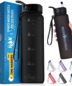 Hydration Nation Water Bottle With Time Marker 32 oz -Water Bottles Shop unnamed file 3606