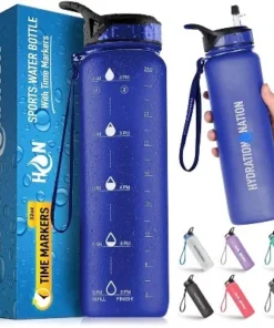Hydration Nation Water Bottle With Time Marker 32 oz -Water Bottles Shop unnamed file 3607