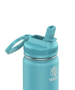Takeya 14oz Active Insulated Stainless Steel Water Bottle with Spout Lid Navy Blue