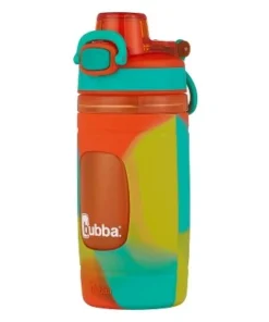 Bubba 16oz Plastic Flo Kids' Water Bottle with Silicone Sleeve Orange