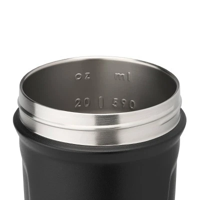 BlenderBottle 24oz Stainless Steel Water Bottle with Twist Lid - Black 4 BlenderBottle 24oz Stainless Steel Water Bottle with Twist Lid - Black - Image 2