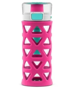 Ello 16oz 2pk Plastic Dash Water Bottles Green/pink