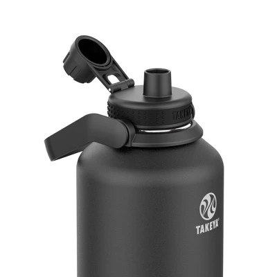 Takeya 64oz Actives Insulated Stainless Steel Water Bottle with Spout Lid - Onyx 3 Takeya 64oz Actives Insulated Stainless Steel Water Bottle with Spout Lid - Onyx