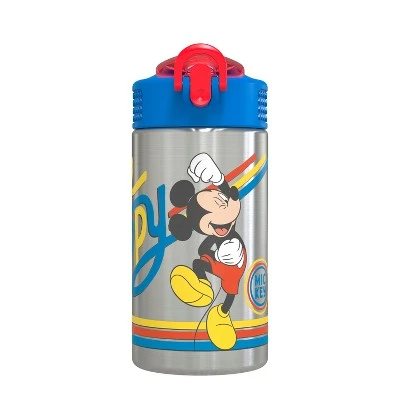 Zak Designs Kids Stainless Steel 15 oz. Durable Water Bottle Spout Cover Push Action Lid BPA-Free 8 Zak Designs Kids Stainless Steel 15 oz. Durable Water Bottle Spout Cover Push Action Lid BPA-Free - Image 6