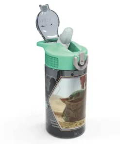 Zak Designs Kids 2-Piece 16 oz. Plastic Water Bottle Set Spout Covers Built-In Carrying Loops Leak-Proof BPA-Free