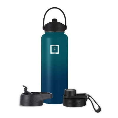 IRON FLASK 40oz Wide Mouth Sports Water Bottle - 3 Lids, Leak Proof, Double Walled Vacuum Insulated Midnight Black 8 IRON FLASK 40oz Wide Mouth Sports Water Bottle - 3 Lids, Leak Proof, Double Walled Vacuum Insulated Midnight Black - Image 6