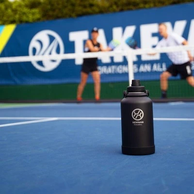 Takeya 64oz Actives Insulated Stainless Steel Water Bottle with Sport Spout Lid and Extra Large Carry Handle Black 5 Takeya 64oz Actives Insulated Stainless Steel Water Bottle with Sport Spout Lid and Extra Large Carry Handle Black - Image 3