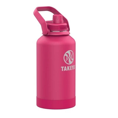 Takeya 64oz Actives Insulated Stainless Steel Water Bottle with Sport Spout Lid and Extra Large Carry Handle Black 8 Takeya 64oz Actives Insulated Stainless Steel Water Bottle with Sport Spout Lid and Extra Large Carry Handle Black - Image 6