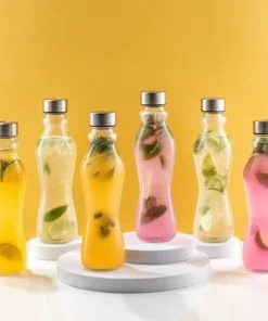 JoyJolt Spring Glass Water Bottles with Stainless Steel Cap - 18 oz - Set of 6 -Water Bottles Shop unnamed file 4207