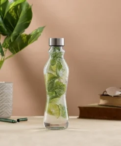 JoyJolt Spring Glass Water Bottles with Stainless Steel Cap - 18 oz - Set of 6 -Water Bottles Shop unnamed file 4208