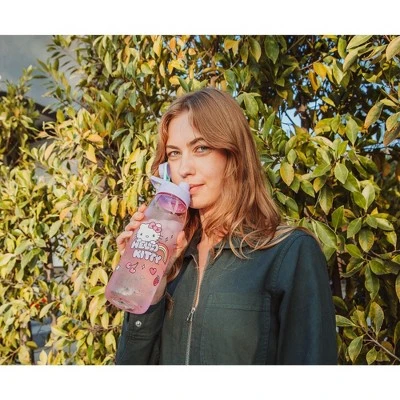 Silver Buffalo Sanrio Hello Kitty Rainbow Treats and Stars Water Bottle with Lid | 28 Ounces 7 Silver Buffalo Sanrio Hello Kitty Rainbow Treats and Stars Water Bottle with Lid | 28 Ounces - Image 5