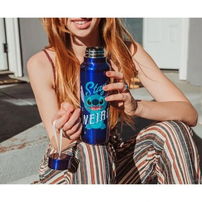 Silver Buffalo Disney Lilo & Stitch "Stay Weird" Stainless Steel Water Bottle | 27 Ounces 4 Silver Buffalo Disney Lilo & Stitch "Stay Weird" Stainless Steel Water Bottle | 27 Ounces - Image 2