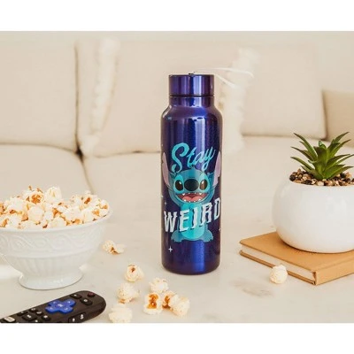 Silver Buffalo Disney Lilo & Stitch "Stay Weird" Stainless Steel Water Bottle | 27 Ounces 7 Silver Buffalo Disney Lilo & Stitch "Stay Weird" Stainless Steel Water Bottle | 27 Ounces - Image 5