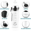 Zulay Kitchen Portable Water Bottle with Fruit Infuser for Healthy & Delicious Hydration 34oz with Insulation Sleeve
