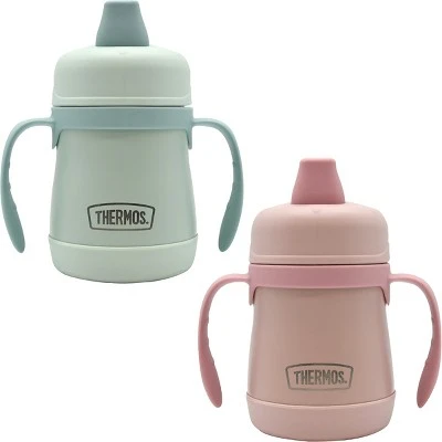 Thermos Baby 7 oz. Vacuum Insulated Stainless Steel Sippy Cup with Handles 3 Thermos Baby 7 oz. Vacuum Insulated Stainless Steel Sippy Cup with Handles