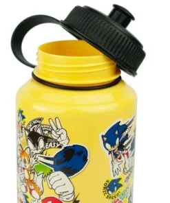Just Funky Sonic The Hedgehog Sticker Bomb Large Plastic Water Bottle | Holds 32 Ounces -Water Bottles Shop unnamed file 4676