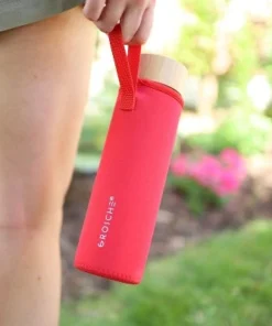 GROSCHE VENICE Eco-Friendly Glass Water Bottle with Bamboo lid and Protective Sleeve, 22.6 fl oz Capacity, Red Poppy 11 GROSCHE VENICE Eco-Friendly Glass Water Bottle with Bamboo lid and Protective Sleeve, 22.6 fl oz Capacity, Red Poppy -Water Bottles Shop unnamed file 4683