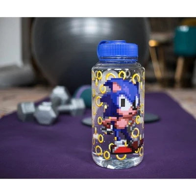 Just Funky Sonic The Hedgehog Gold Rings Plastic Water Bottle | Holds 32 Ounces 6 Just Funky Sonic The Hedgehog Gold Rings Plastic Water Bottle | Holds 32 Ounces - Image 4