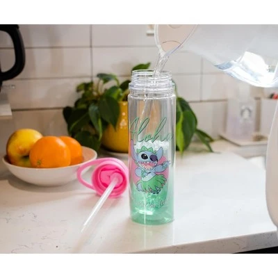 Disney Silver Buffalo Lilo & Stitch "Aloha" Double Wall Tritan Water Bottle | Holds 18 Ounces 3 Disney Silver Buffalo Lilo & Stitch "Aloha" Double Wall Tritan Water Bottle | Holds 18 Ounces