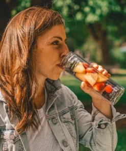 GROSCHE COPENHAGEN Double Walled Glass Tea Infuser Water Bottle, Insulated Bottle with Protective Sleeve, 14.3 fl oz. Capacity -Water Bottles Shop unnamed file 4863