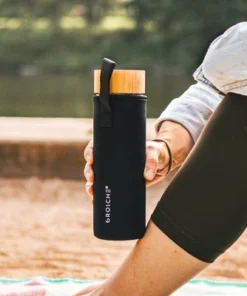 GROSCHE COPENHAGEN Double Walled Glass Tea Infuser Water Bottle, Insulated Bottle with Protective Sleeve, 14.3 fl oz. Capacity -Water Bottles Shop unnamed file 4865