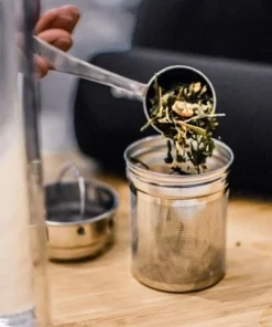 GROSCHE COPENHAGEN Double Walled Glass Tea Infuser Water Bottle, Insulated Bottle with Protective Sleeve, 14.3 fl oz. Capacity -Water Bottles Shop unnamed file 4867