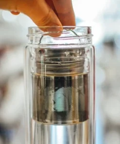 GROSCHE COPENHAGEN Double Walled Glass Tea Infuser Water Bottle, Insulated Bottle with Protective Sleeve, 14.3 fl oz. Capacity -Water Bottles Shop unnamed file 4868