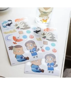 Silver Buffalo Avatar Chibi Aang & Appa Twist Spout Water Bottle And Sticker Set | 32 Ounces -Water Bottles Shop unnamed file 4875