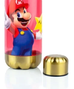 Just Funky Super Mario Bros Red Plastic Water Bottle | 20 oz -Water Bottles Shop unnamed file 4880