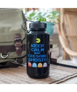 Just Funky Pac-Man "Keep Calm and Eat Some Ghosts" Plastic Water Bottle | Holds 32 Ounces -Water Bottles Shop unnamed file 5264