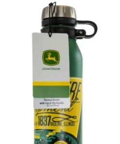 John Deere 25.5 Ounce Stainless Steel Thermal Bottle in Green with Cap and Carry Loop -Water Bottles Shop unnamed file 5361
