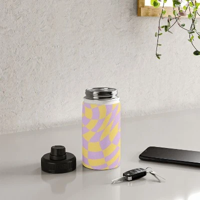 MariaMariaCreative Play Checkers Lavender Water Bottle - Society6 5 MariaMariaCreative Play Checkers Lavender Water Bottle - Society6 - Image 3