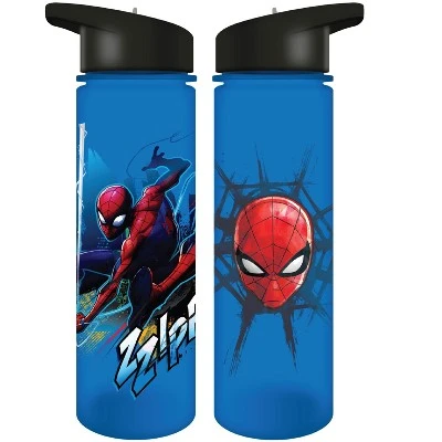 Spider-Man Marvel Spiderman Web Slinging 24 Oz. Single Wall Plastic Water Bottle 3 Spider-Man Marvel Spiderman Web Slinging 24 Oz. Single Wall Plastic Water Bottle