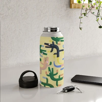 MSRYSTUDIO Crocodile Geometry Water Bottle - Society6 5 MSRYSTUDIO Crocodile Geometry Water Bottle - Society6 - Image 3