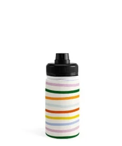 Lane And Lucia Retro Rainbow Stripe Water Bottle - Society6