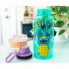 Silver Buffalo Disney Lilo & Stitch Pineapple 32-Ounce Twist Spout Water Bottle And Sticker Set