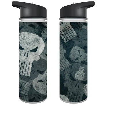 Marvel Universe The Punisher Skull 24oz Plastic Water Bottle 3 Marvel Universe The Punisher Skull 24oz Plastic Water Bottle