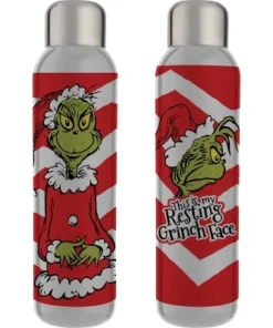 Dr. Seuss The Grinch Character Red Stripe 22 Oz. Stainless Steel Water Bottle