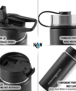 Hydration Nation Thermo Stainless Steel Vacuum Insulated Water Bottle -Water Bottles Shop unnamed file 5662