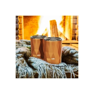 Zak Designs 13oz Fractal Double Wall Stainless Steel DOF Tumbler Rose Gold 6 Zak Designs 13oz Fractal Double Wall Stainless Steel DOF Tumbler Rose Gold - Image 4
