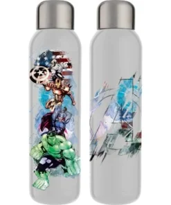 Marvel Comic Avengers Superheroes UV Print 22 Oz. Stainless Steel Water Bottle