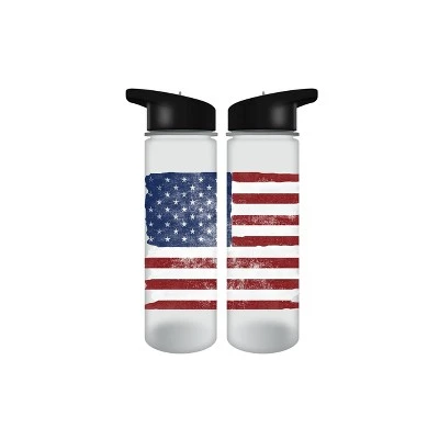 USA Americana American Flag 24 Oz Plastic Water Bottle 3 USA Americana American Flag 24 Oz Plastic Water Bottle