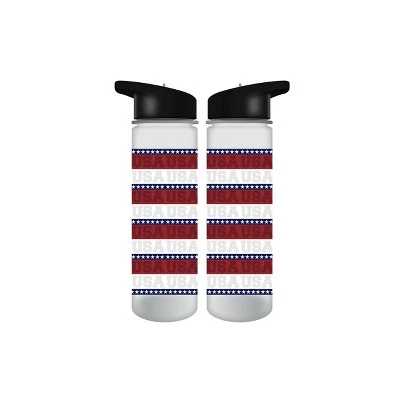 USA Americana Stars And Stripes 24 Oz Plastic Water Bottle 3 USA Americana Stars And Stripes 24 Oz Plastic Water Bottle