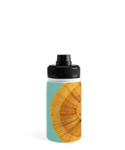 Sewzinski Sun Drawing Gold and Blue Water Bottle - Society6