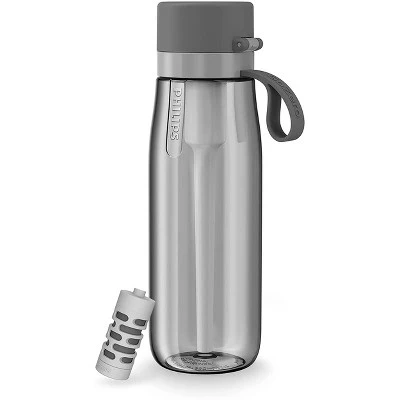 Philips Water 22oz GoZero Everyday Tritan Plastic Bottle with Filter Gray 9 Philips Water 22oz GoZero Everyday Tritan Plastic Bottle with Filter Gray - Image 7