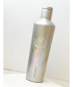 Corkcicle Canteen 25 oz Triple Insulated Stainless Steel Drink Bottle with Screw On Cap for Hot and Cold Beverages, Fairisle Prismatic